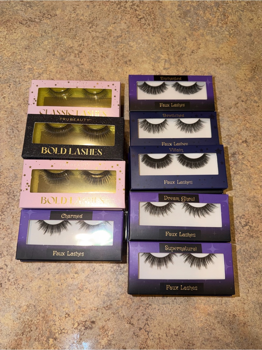 Assorted Faux Lashes Set - 27 Pairs NIB Black